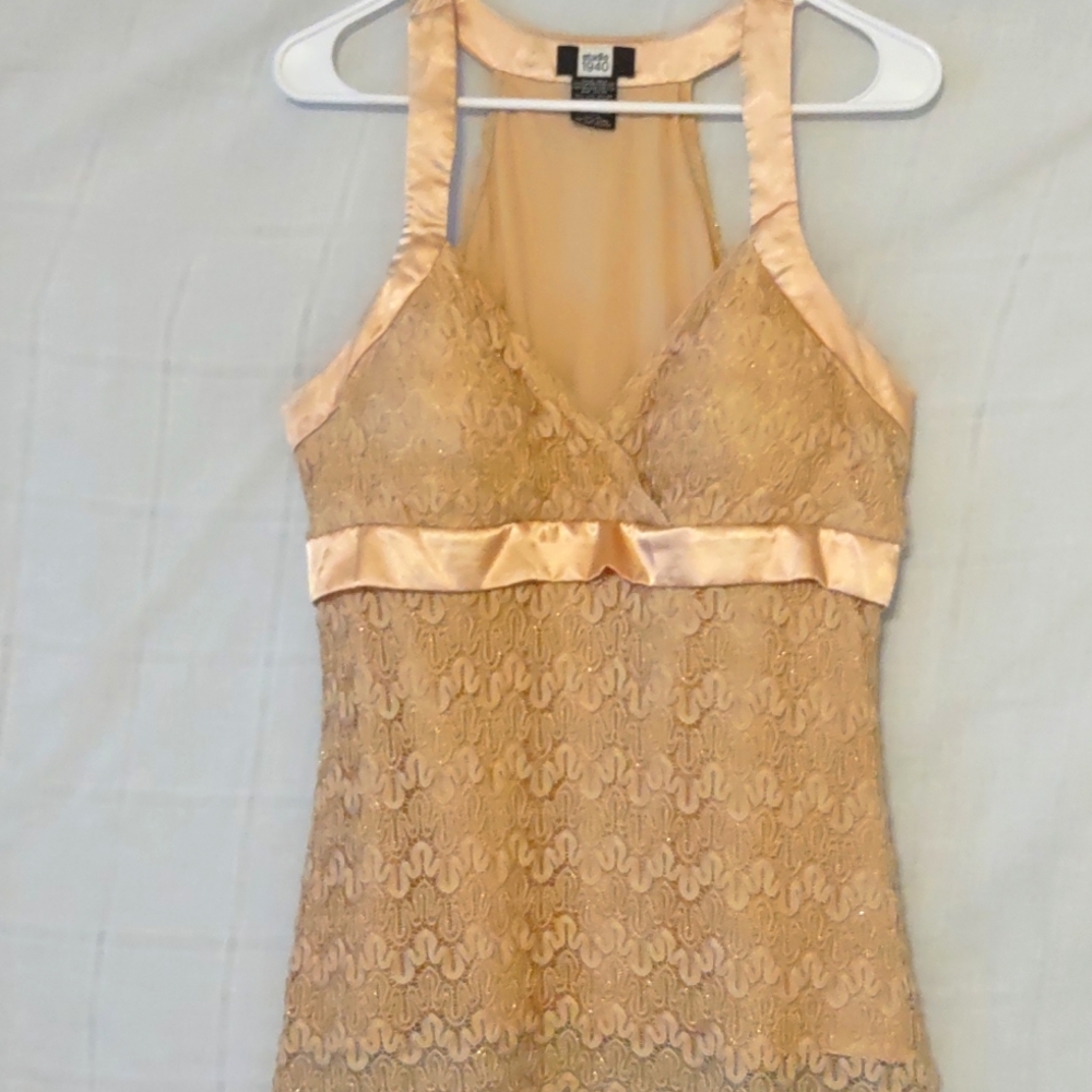 Gold Sparkling Tank/Cami, Sz 14, NWOT